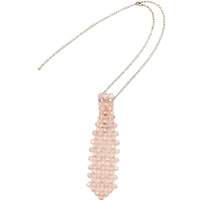 Розовый галстук из бисера