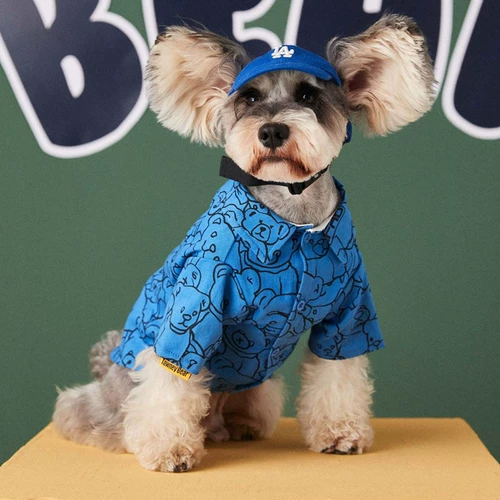 Демисезонная тонкая хлопковая милая рубашка, с медвежатами