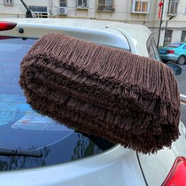 Car wax mop new telescopic dust duster dipped in wax oil dust mop pure cotton brush cleaning tool car wash