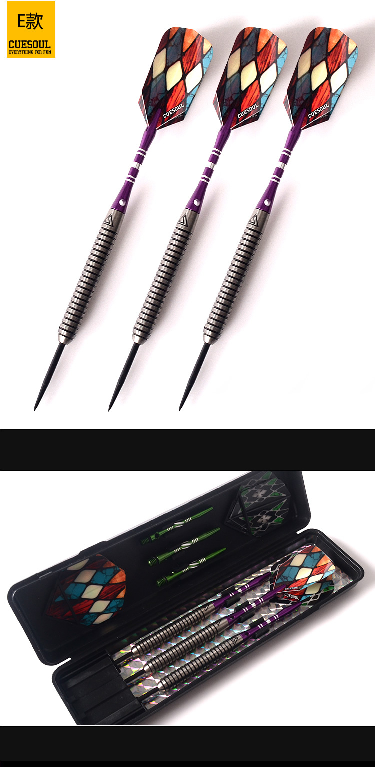 CUESOUL / Q 獣 27g thép phi tiêu cứng vonfram kim phi tiêu chống rơi hộp kim loại chuyên nghiệp - Darts / Table football / Giải trí trong nhà bắn phi tiêu