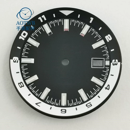 Часы, аксессуары, черный белый модифицированный циферблат, 36.5мм, 35A