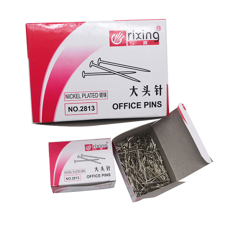 3# Nickel plated large head needle Big head head booking office stationery binding tool Wanhui department store