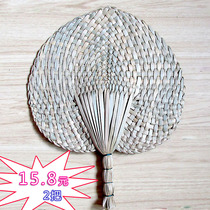 Grass choreography fan hand woven fan baby old man fan baby repellent fan waterproof and practical light