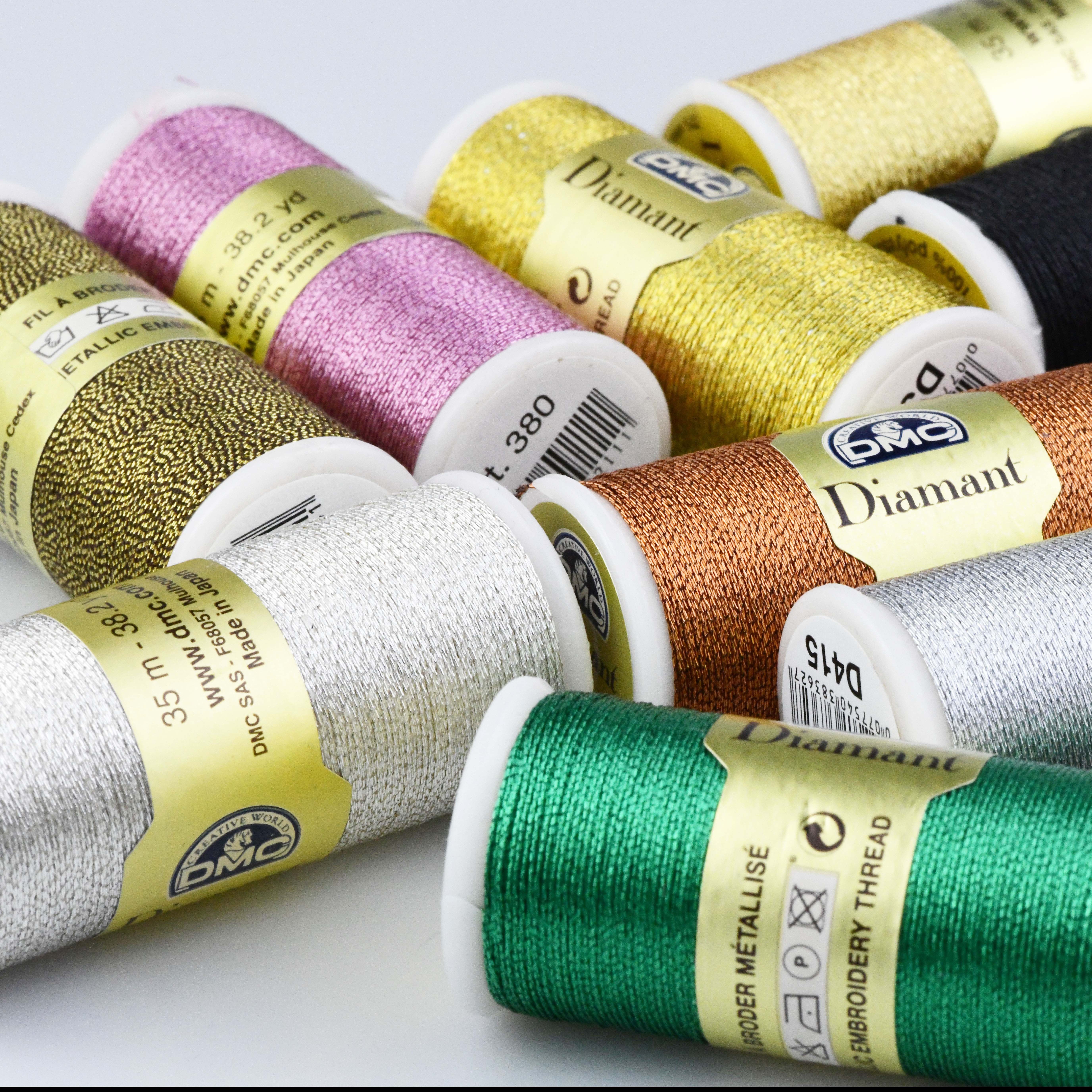 French embroidery Japanese diamond line 35 m French DMC line embroidery line gold and silver line