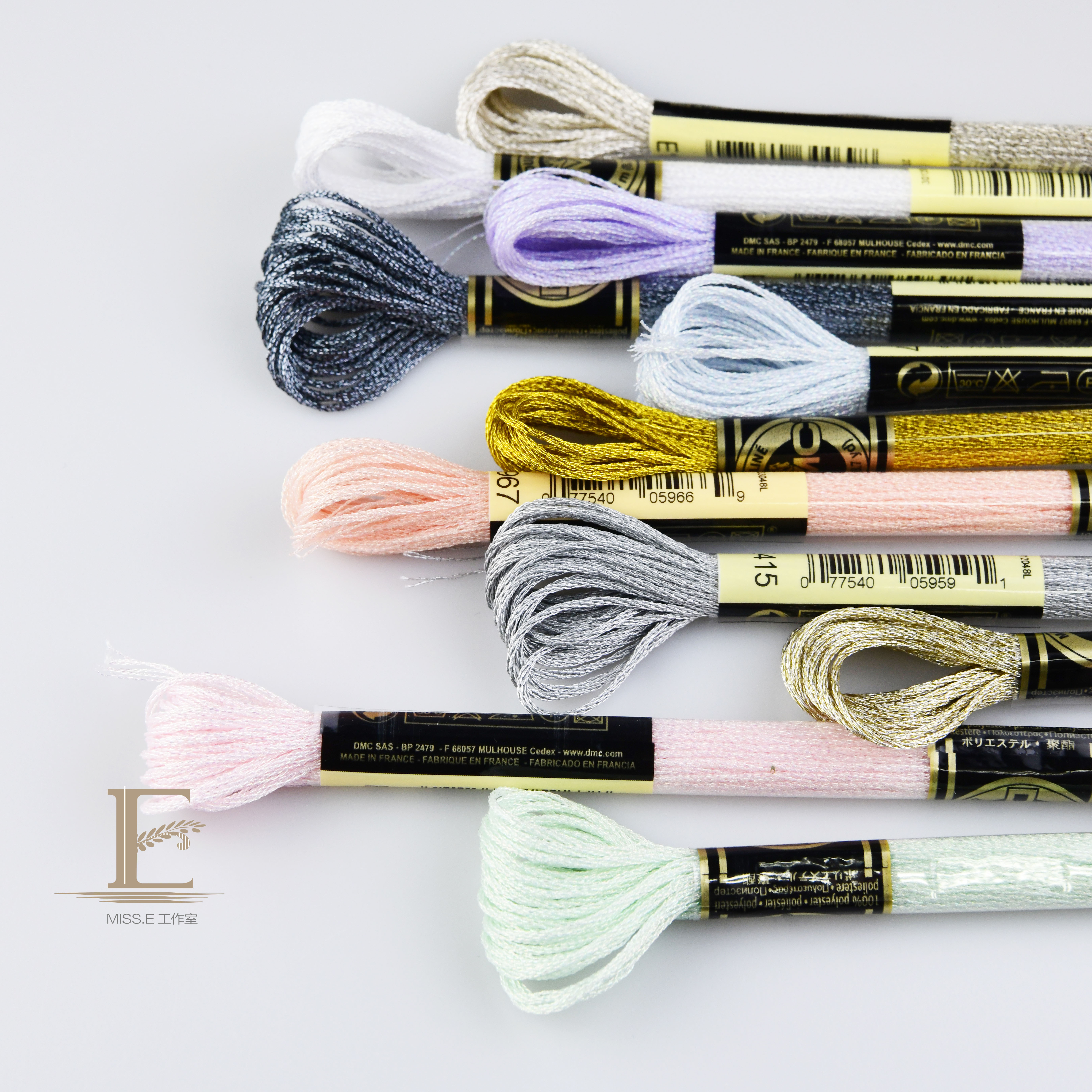 Method Embroidered Metal Wire Dmc Macaron Color Metal Wire Pink Multicolored 8 m