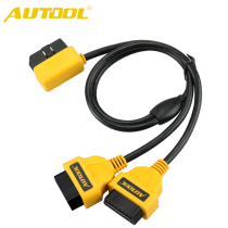 AUTOOL car obd connector one point two extension line expansion line rotation interface one drag two 16 pins 16 cores
