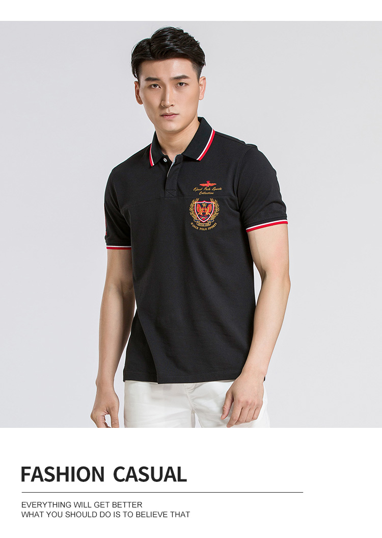 Onyje mùa hè màu rắn Paul ve áo cotton ngắn tay giản dị Áo thun mỏng nam thể thao Mỹ POLO aso polo