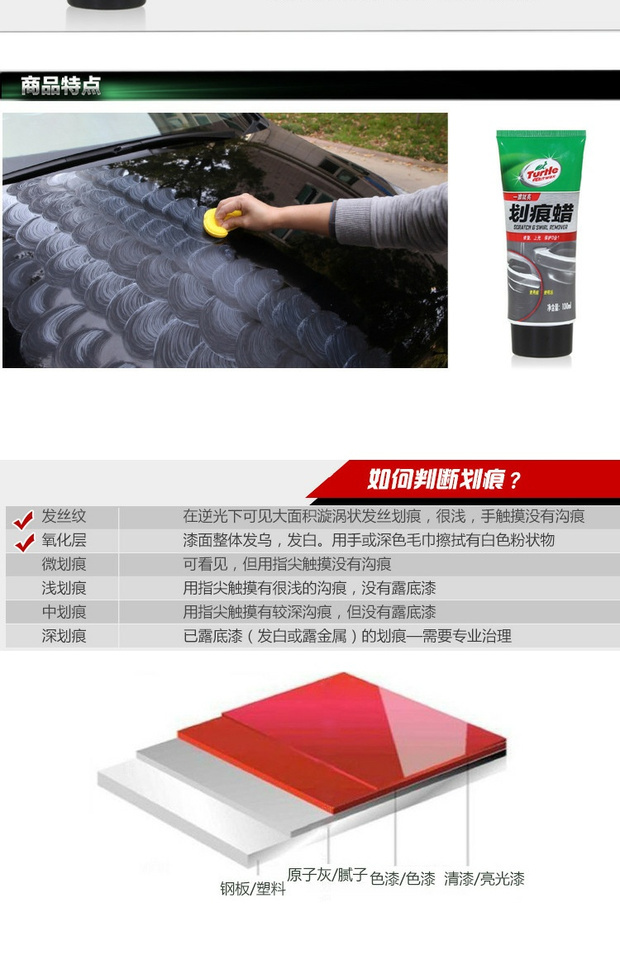Rushing Crown Đặc biệt Phụ kiện xe rùa chính hãng Sửa chữa Sáp Sơn mặt Mặt hoa văn đánh bóng Sponge Wax - Sản phẩm làm sạch xe dụng cụ vệ sinh xe ô tô