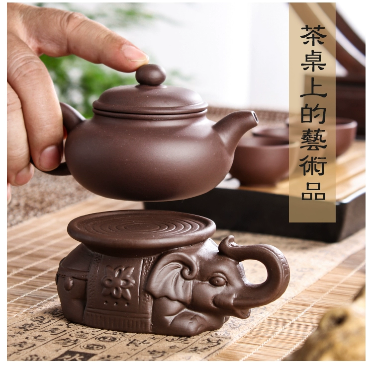 Tím nồi nồi nồi nồi khay trà kho báu như ấm trà cơ sở nồi nồi Kung Fu trà coaster bộ phụ kiện - Trà sứ bộ ấm pha trà