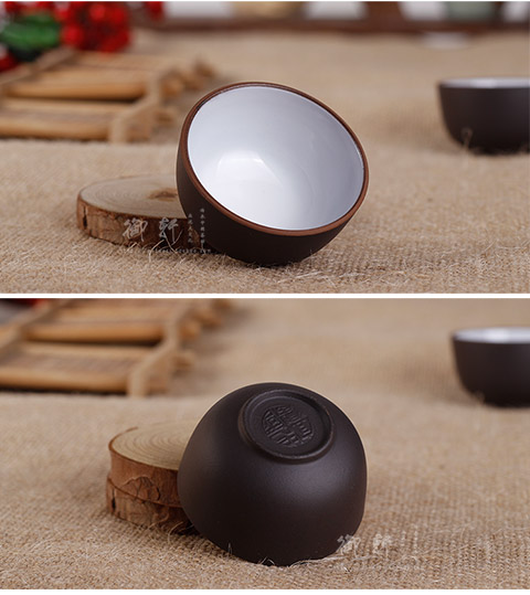 Trà cát tím tím bộ trà cát tím cốc nhỏ chén gốm cốc Zhu bùn thẳng ly thủy tinh cung cấp đặc biệt - Trà sứ binh pha tra