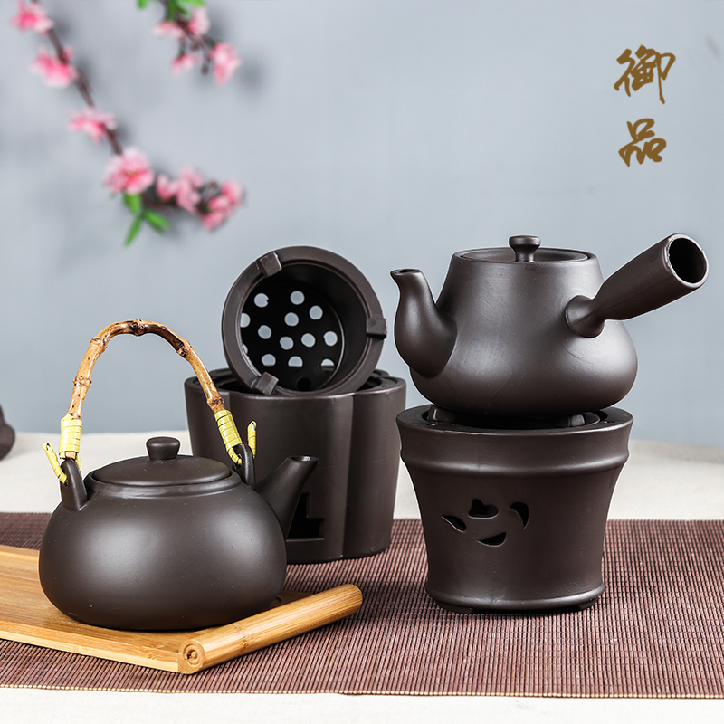 Purple Sand Tea Set Alcohol Stove Kung Fu Bubble Tea Stove Wax Candle Holder Imitation Ancient Tea Oven Suit Boiling Water Pot Winemaker Wine Fine Lamp