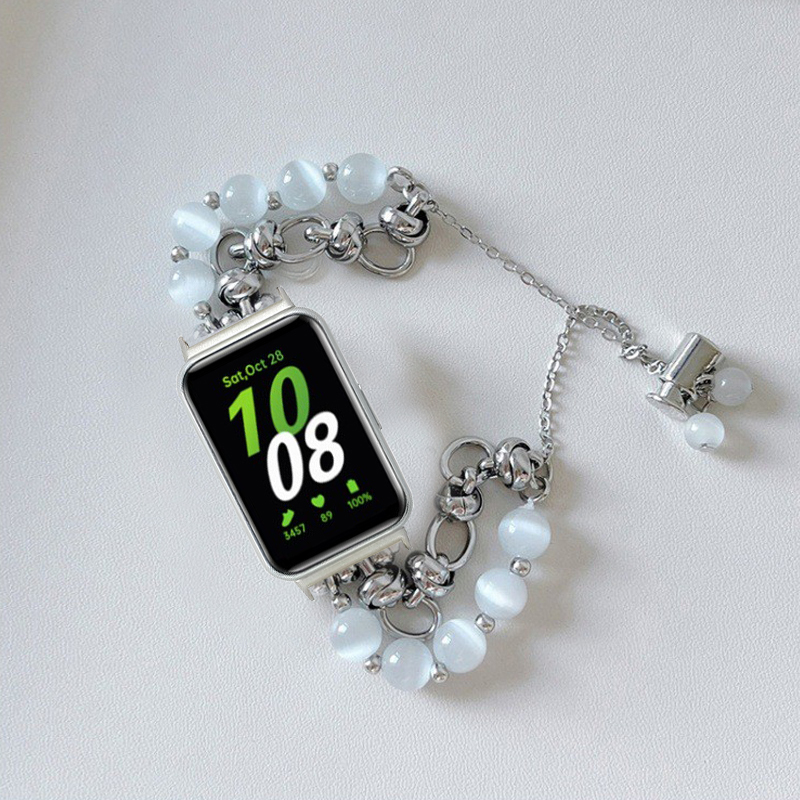 Suitable for Samsung Galaxy Watch Fit3 Metal Strap Sm-R390 Bracelet Beaded Personalized Wristband