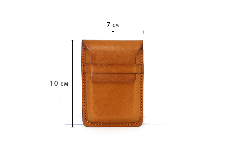 Nhật Bản và Hàn Quốc nguyên bản da rám nắng kinh doanh túi da nam thẻ da chủ thẻ nữ ví nhỏ retro gói nhỏ gói ba chiều ví đựng tiền