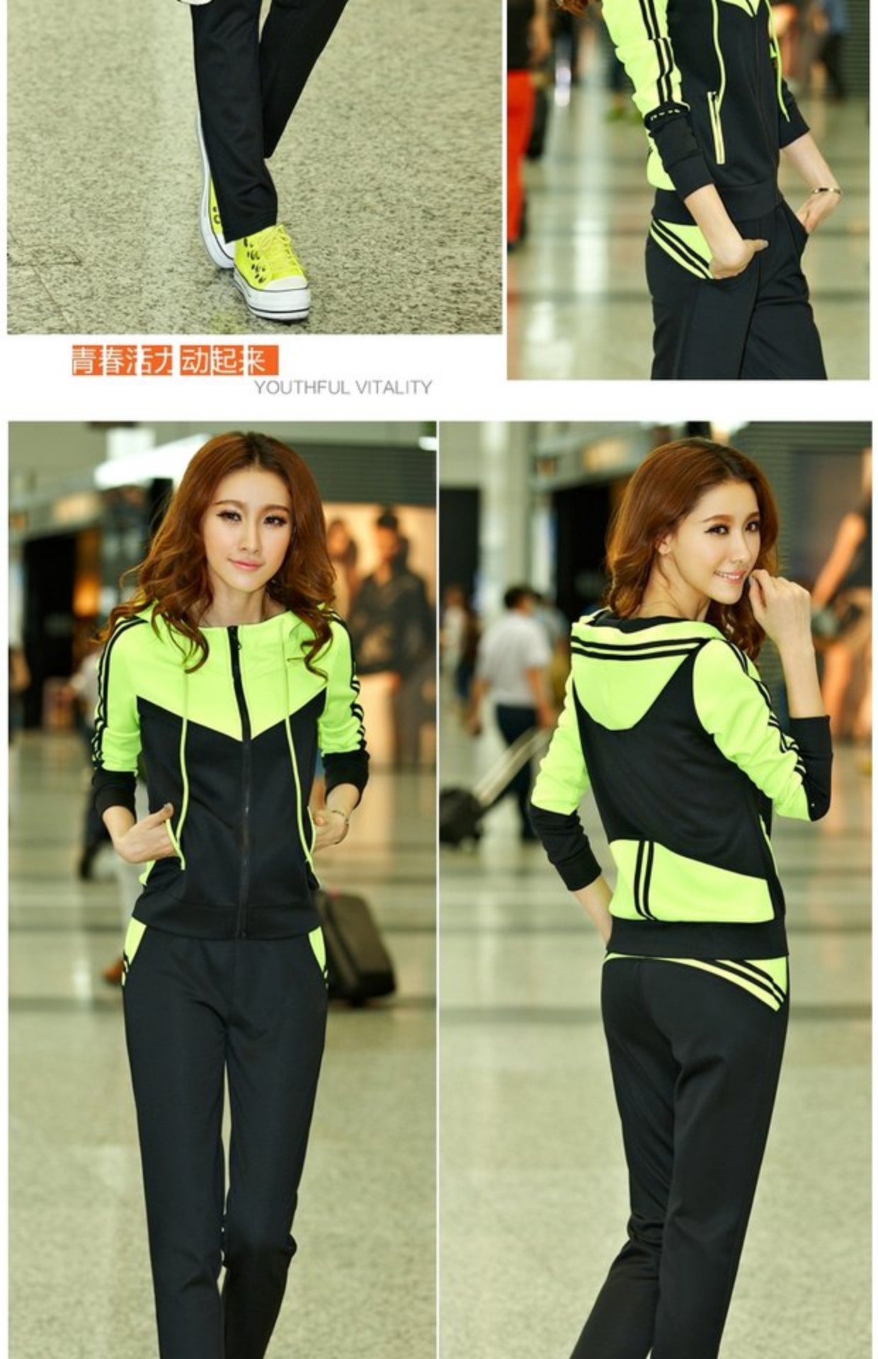 Giáo viên mẫu giáo phục vụ vườn xuân và mùa thu nhóm mua mẫu giáo dài tay áo cardigan thể thao phù hợp với kích thước lớn nữ giáo viên thoi trang cong so