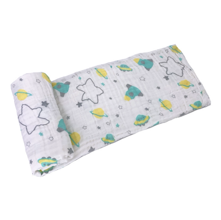 Japanese newborn baby and child hug quilt pure cotton gauze baby wrap quilt swaddle wrap towel autumn and winter thickened dual-use