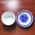 Jingdezhen Qinghua Linglong Rượu vang thủy tinh Teacup Cup rượu vang trắng Hương vị nước sốt Giấm Nước sốt Sốt Nước tương Nước sốt Nước sốt - Rượu vang