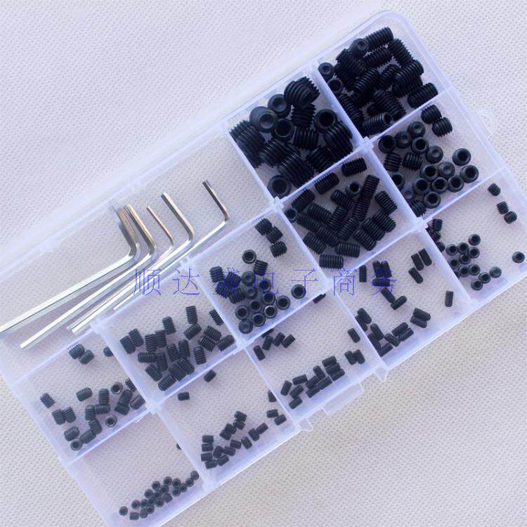 304 Stainless Steel Cone End Tight Screw Top Wire Machine Mi Inner Hexagon Tip Screws 240 Pieces Suit