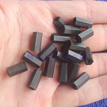 M4x5 black plastic PA nylon double-pass isolation column PCB plate straight through seppost external hexagon full-pass plastic column M4
