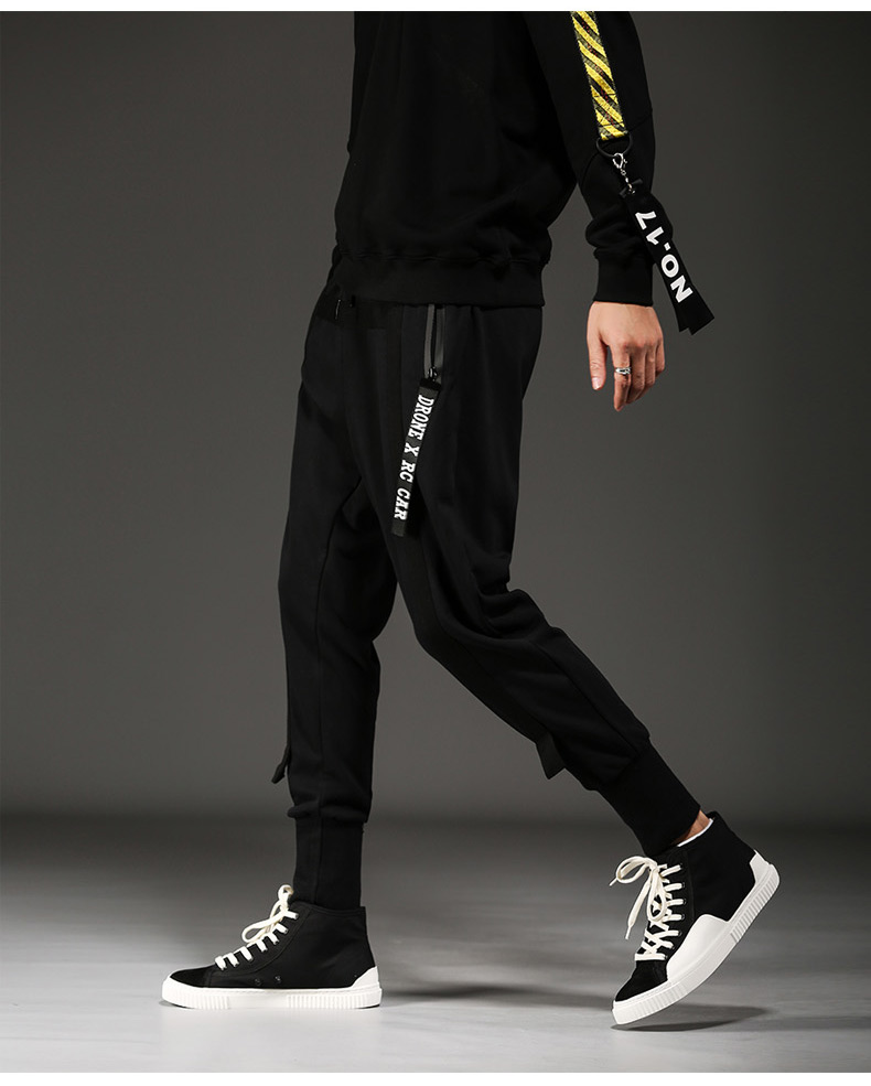 Gurbaks hip hop quần âu nam mát mẻ xu hướng đẹp trai Harlan thu hẹp chân dây kéo quần âu nam GX9531 quần harem đẹp