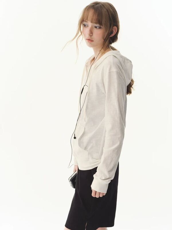 High-Quality Textured, Lightweight, Breathable Hooded Casual Air-Conditioning Cover-Up!