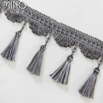 European style high-end curtain lace full-plate tassel crystal beads small hanging ear fabric accessories splicing hanging ball bedroom