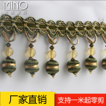 European style high-grade curtain lace accessories handmade diy curtain crystal pendant beads door curtain decorative side 1 M zero cut