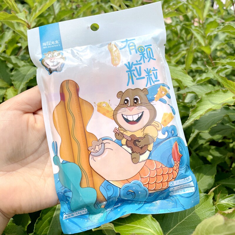 Dalian seafood specials Mister Mr. Cheese Cod cod Intestine No Preservatives Sea Taste Children Small Snacks Fish Sausage