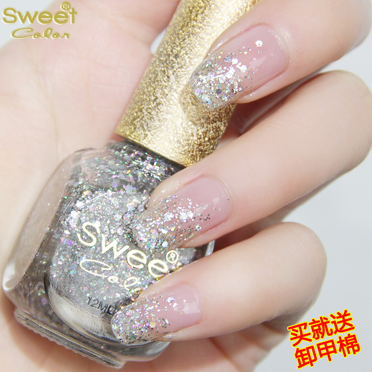 Sweetcolor Nail Polish for Women, Long-Lasting, Non-Removable, Non-Toxic, Environmentally Friendly, Waterproof, Nude Color, Transparent, Colorful Sequins, Silver Sweetcolor Nail Polish for Women, Long-Lasting, Non-Removable, Non-Toxic, Environmentally Friendly, Waterproof, Nude Color, Transparent, Colorful Sequins, Silver