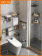 Bathroom Shelf Towel Rack No-Drill Wall-Mounted Light Luxury Style Towel Bar Toilet Storage Rack Space Aluminum