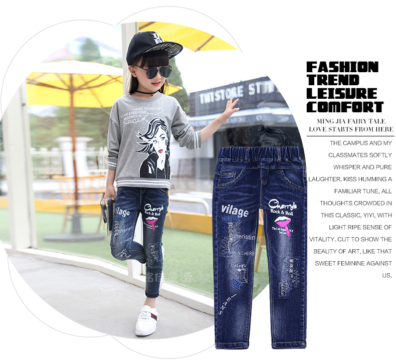 Pantalon fille 6355KZ248 en toile - Ref 2065207 Image 15