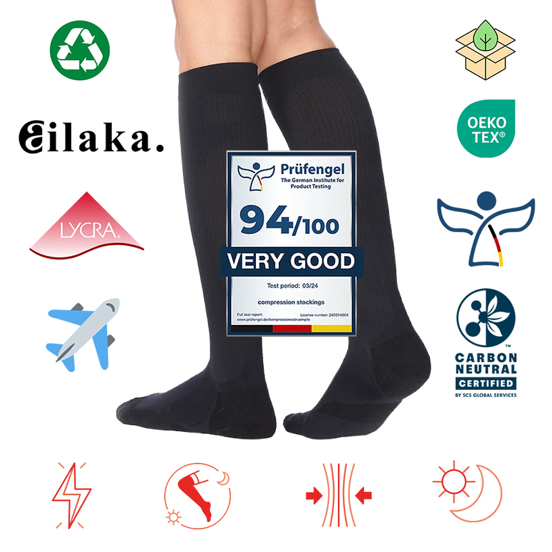 Ailaka British Compression Socks for Long-Distance Flights, Compression Socks for Women, First-Class Pressure