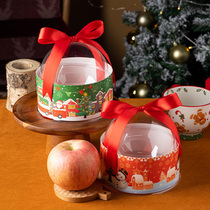 Christmas Eve Apple Packaging Box Christmas Mousse Ball Set Portable Gift Box Dessert Candy Gift Box Empty Box