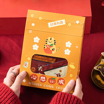 2022 New Kraft Paper Bag Gift Bag Transparent Open Window Gift Packaging Box Upscale Cute Self-Glued Food Bag