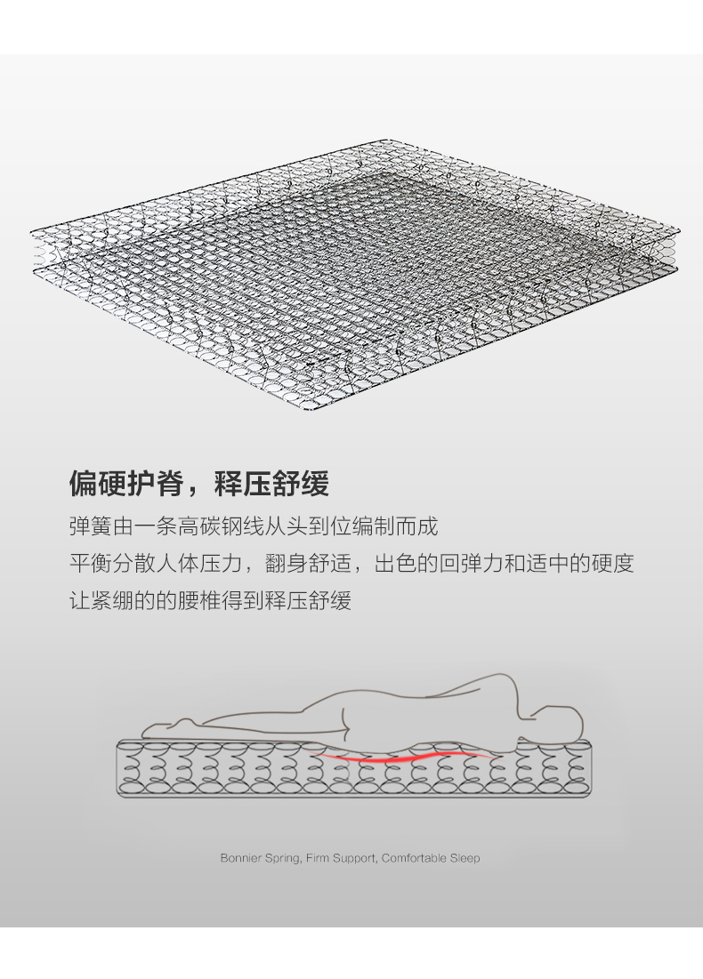 Nệm xơ dừa tự nhiên đôi thoải mái nệm lò xo độc lập sử dụng kép 1,8 m × 2,0 m dày 22 cm - Nệm nệm cao cấp
