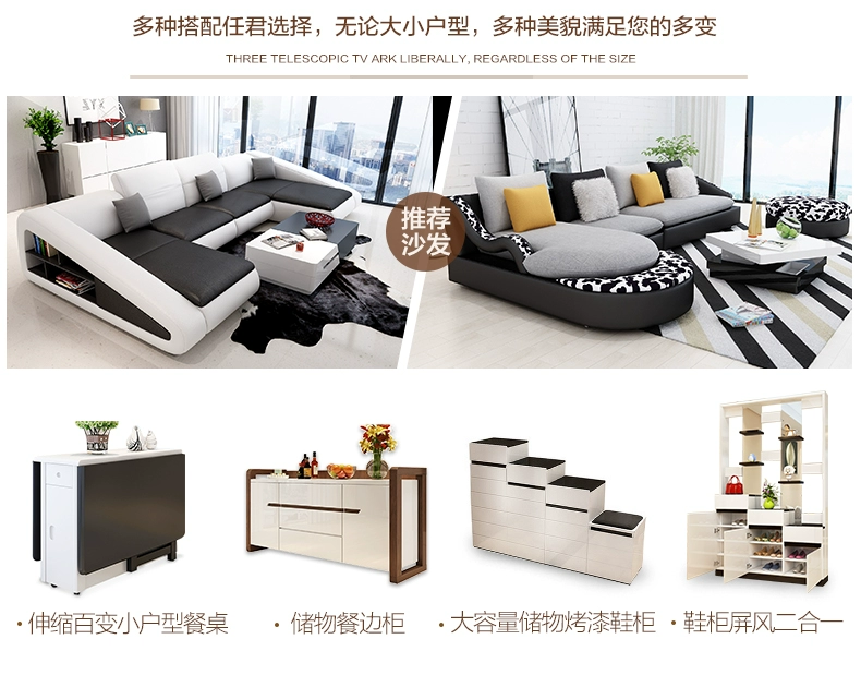 Lê nội thất tối giản thời trang sáng tạo màu đen và trắng bàn trà hiện đại Bắc Âu căn hộ nhỏ phòng khách riêng xoay bàn cà phê vuông - Bàn trà