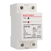 Self-duplex undervoltage protector 220V household overvoltage delay automatic reset 40A overvoltage undervoltage protector
