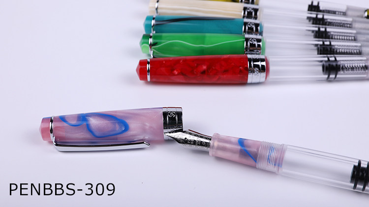 Ручка перьевая 坛笔penbbs309紫云树莓草莓冰夏威夷幻境莓莓夏日活塞钢笔送礼棒