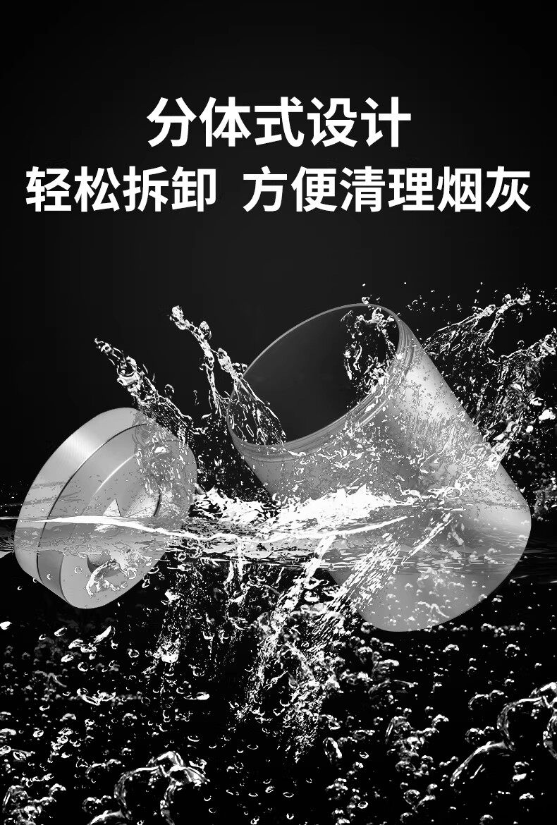 New aluminum alloy car ashtray, sealed and rotating, anti-spill, thickened, creative design for car and commercial use
