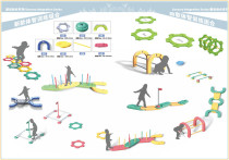 Kindergarten body intelligence sensory training balance combination children parent-child outdoor tactile activities game equipment props