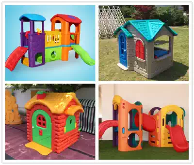 Children's outdoor dollhouse game House plastic small house kindergarten child prodigy club combination slide environmental protection