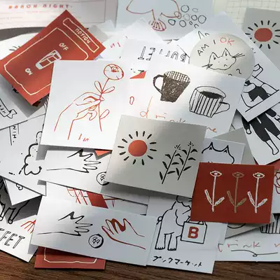 Time diary small fresh sticker pack ins wind hand account Girl heart hand account material salt sticker decoration small pattern