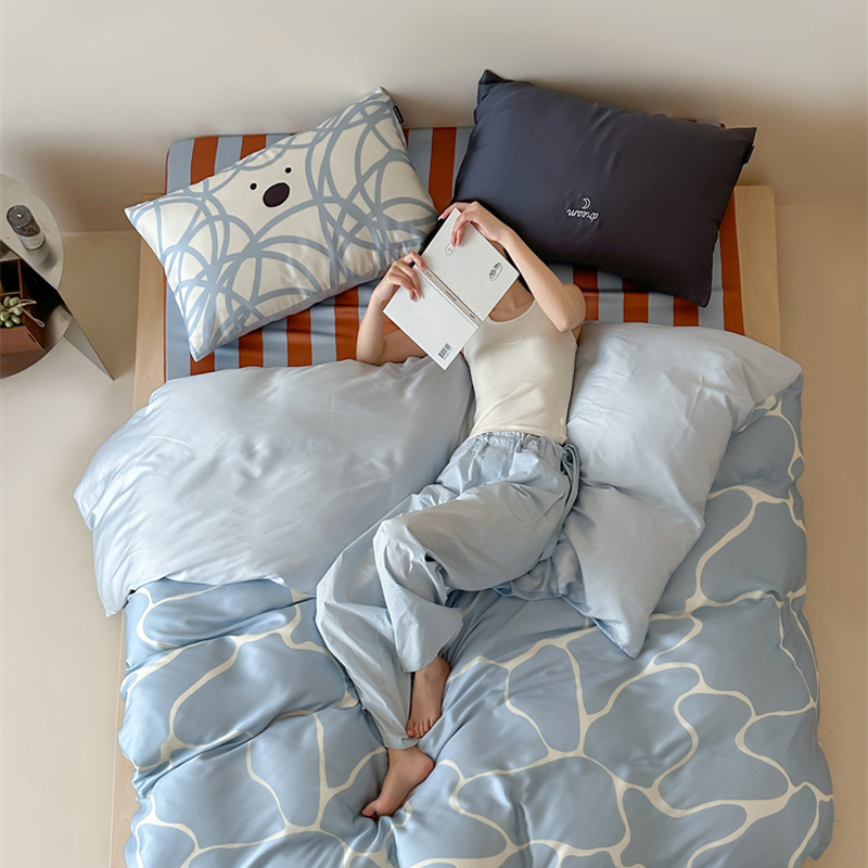 Cotton Dream | ins Korean Original Summer Cooling Lenzing Tencel Bedding Four-Piece Set Ice Silk Bed Sheets