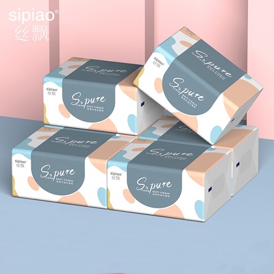 【丝飘】4层300张抽纸6大包