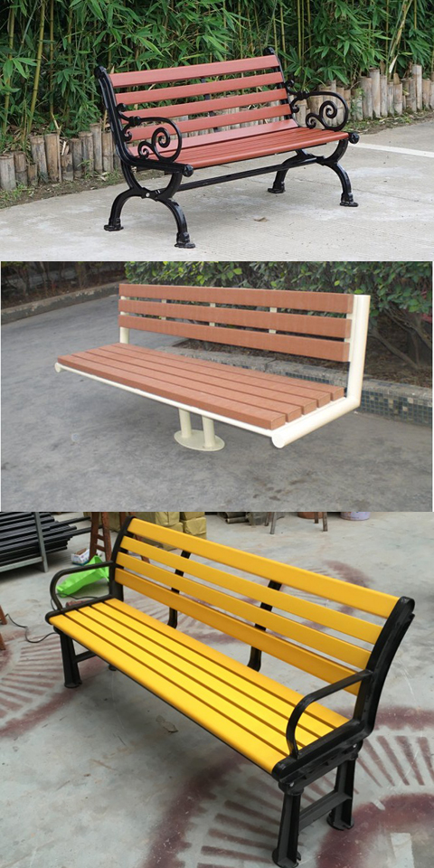 Công viên gỗ nhựa Bàn ghế giải trí kết hợp ba mảnh / đồ gỗ ngoài trời / bộ đồ giải trí kết hợp / ghế công viên 6424 - Bàn ghế ngoài trời / sân ghế treo ban công