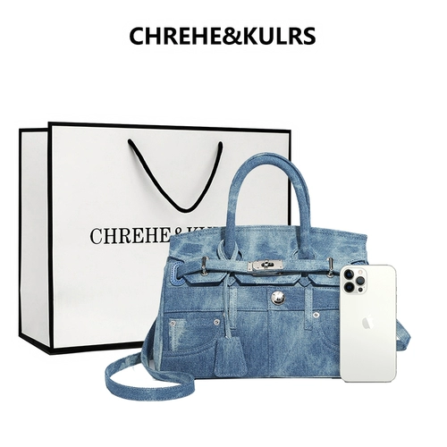CHREHE&KULRS Портативная оригинальная джинсовая сумка на одно плечо