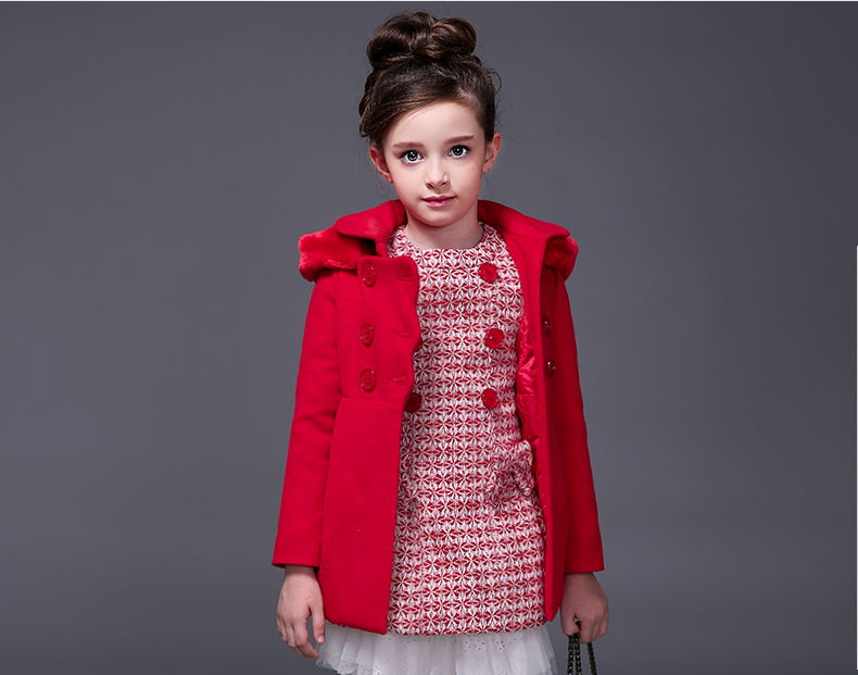 Manteau pour fille MIQIDIDA en mélange - Ref 2162345 Image 15