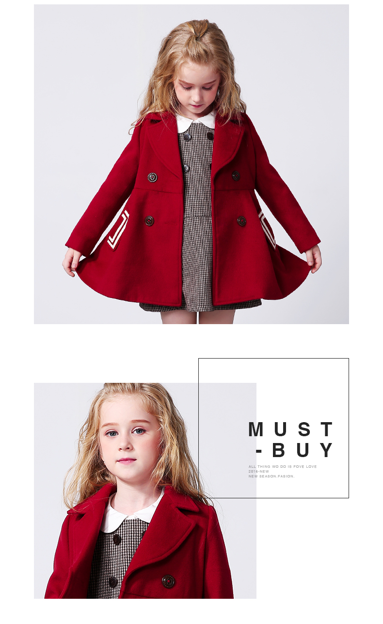 Manteau pour fille MIQIDIDA en mélange - Ref 2161735 Image 18
