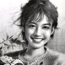 Sketch hand-painted colored lead portrait customized painting portrait portrait real person photo resale painting