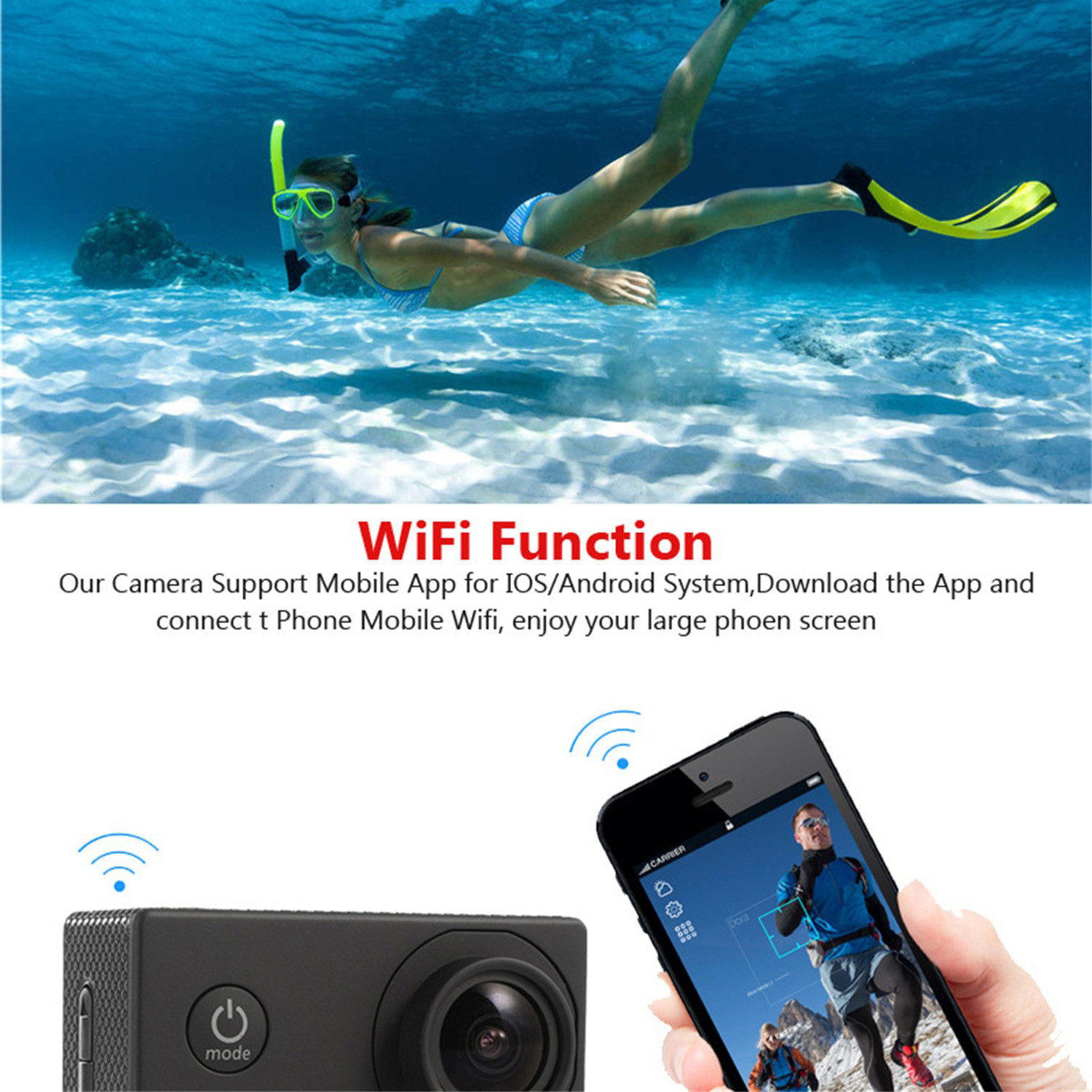 Спортивная камера Video 4K 30M водонепроницаемый HD Cam Wi -Fi DV 