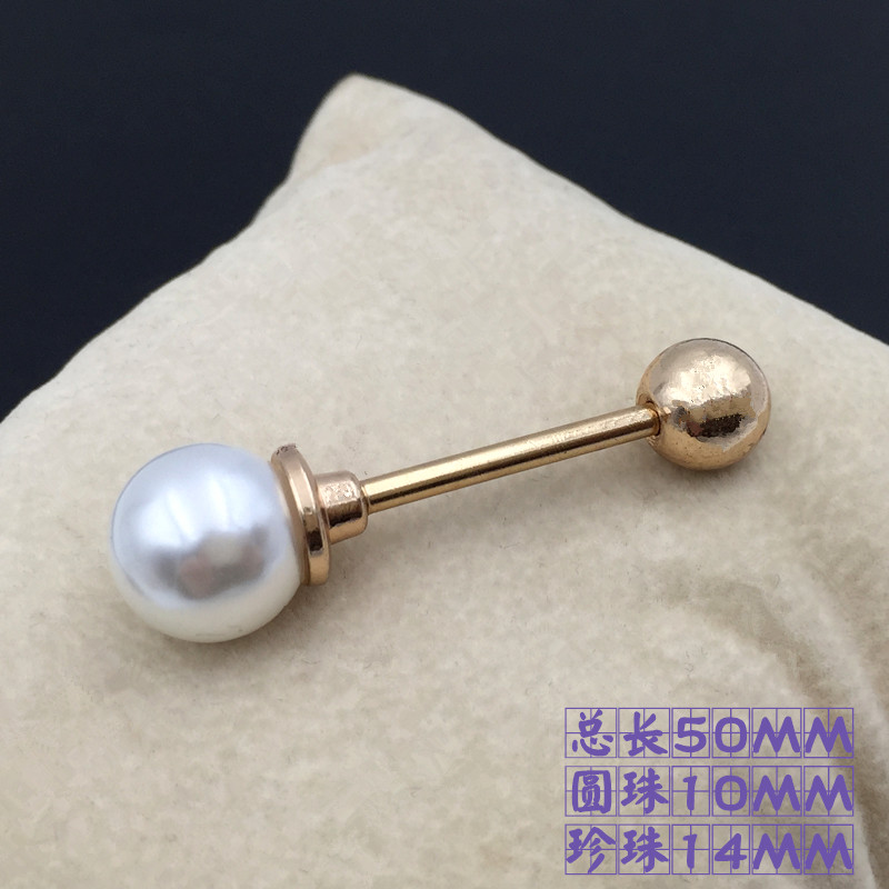 Thời trang hai đầu ngọc trai pin pin trâm đa dạng đơn giản linh hoạt chống đi áo len cardigan khăn choàng phụ kiện khóa ghim cài áo vest nữ